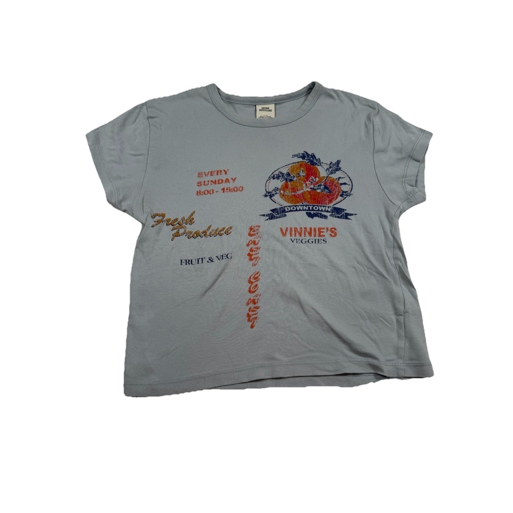Urban Outfitters Vinnies Veggies Market Baby Tee Size L